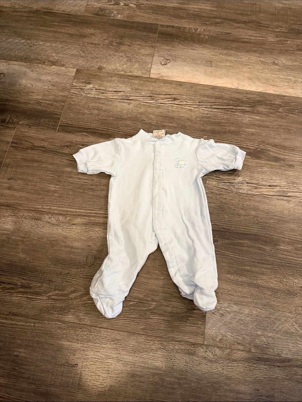 Sesame Beginnings‎ Baby Footed One-Piece Romper in Light Blue